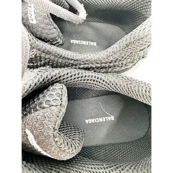 Balenciaga Phantom Black Mesh Lace Up Low Top Sneakers Size 46 - Picture 4 of 11